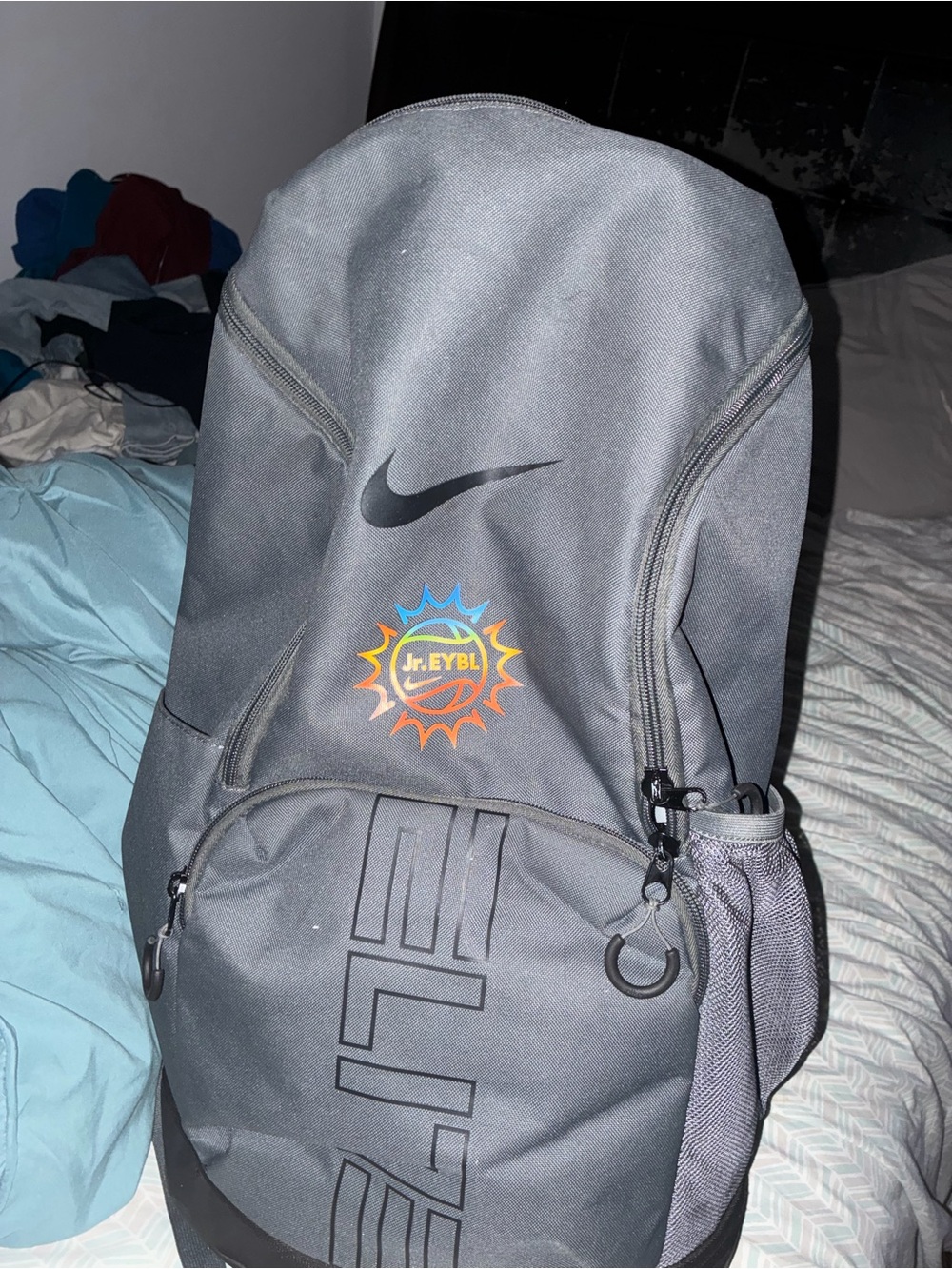 Nike Black Backpack with Multicolor Jr. EYBL Logo